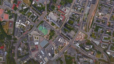 Zoom in from space and focus on Germany, Chemnitz. 3D Animation. Stock Footage 150499798