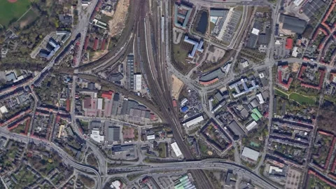 Zoom in from space and focus on Germany, Kiel. 3D Animation. Stock Footage 150499806