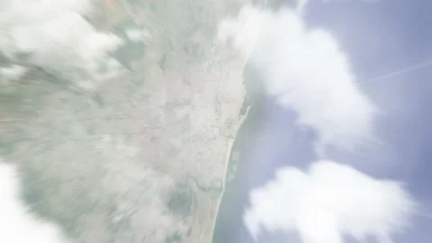 Zoom in from space and focus on India Chennai. 3D Animation. 動画素材 143950254