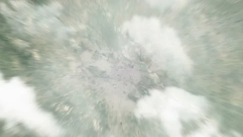 Zoom in from space and focus on India Kanpur. 3D Animation. 스톡 동영상 143950299