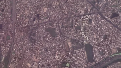 Zoom in from space and focus on India, South Dumdum. 3D Animation. Stock Footage 157307984