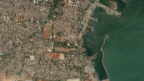 Zoom in from space and focus on India, Thoothukudi. 3D Animation. 스톡 동영상 160252916