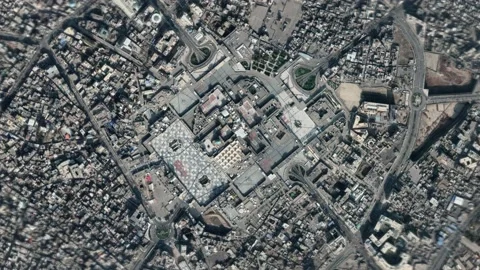Zoom in from space and focus on Iran Mashhad. 3D Animation. 動画素材 147050307