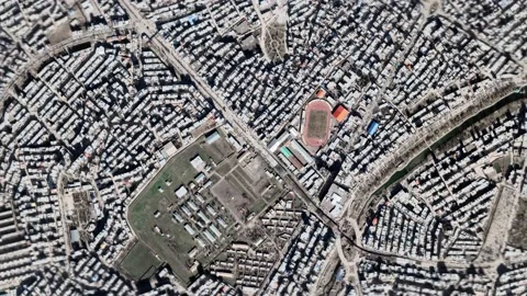 Zoom in from space and focus on Iran, Ardabil 3D Animation. Stock Footage 157823091