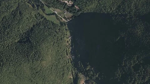 Zoom in from space and focus on Le Port, France. 3D Animation Stock Footage 256240842