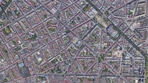 Zoom in from space and focus on Lille France. 3D Animation. Stock Footage 148287757