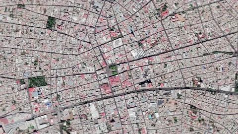 Zoom in from space and focus on Mexico, Aguascalientes. 3D Animation. Stock Footage 148506901