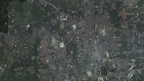 Zoom in from space and focus on Philippines, Antipolo. 3D Animation. Stock Footage 148507437