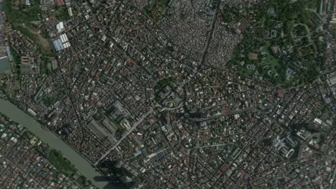 Zoom in from space and focus on Philippines, Mandaluyong. 3D Animation. Stock-Footage 151455763