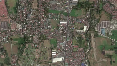 Zoom in from space and focus on Philippines, Imus 3D Animation. Stock Footage 157931221