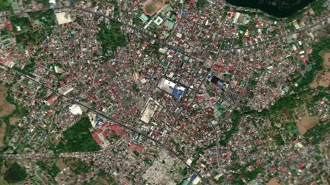 Zoom in from space and focus on Philippines, San Pablo. 3D Animation Stock Footage 160258184