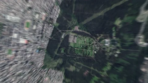 Zoom in from space and focus on Quito Ecuador. 3D Animation. Video stock 143149235