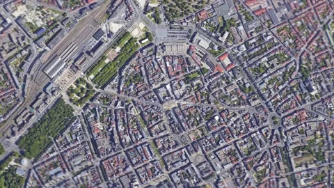 Zoom in from space and focus on Reims France. 3D Animation. 動画素材 148287795