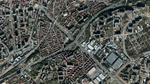 Zoom in from space and focus on Ruse Bulgaria. 3D Animation. Stock-Footage 144361405