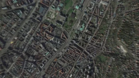 Zoom in from space and focus on Stuttgart Germany. Stock Footage 144346796