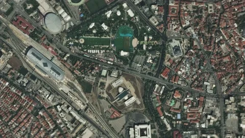 Zoom in from space and focus on Turkey Ankara. 3D Animation. Stock Footage 144864139