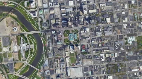 Zoom in from space and focus on USA Columbus. 3D Animation. 動画素材 148317563