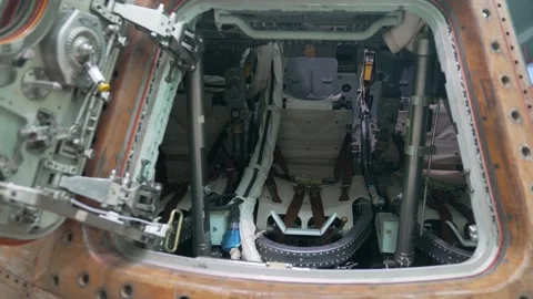 Zoom in Space capsule interior Stock Footage 152349673