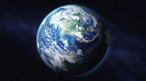 Zoom in from space down to a city on Earth. Stock-Footage 47591932