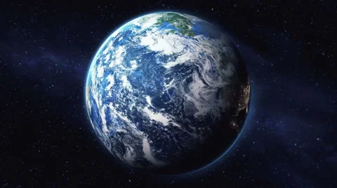 Zoom in from space down to a city on Earth. Stock Footage