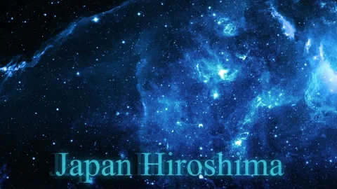 Zoom in from space to Japan Hiroshima Stock Footage 100793520