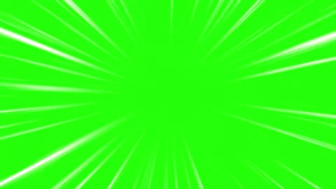 Zoom Speed Lines 2D Animation on Green Background Vidéo 276289316
