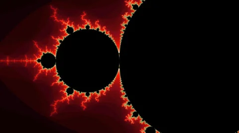 Zoom in into the structures of a Mandelbrot Fractal Stock Footage