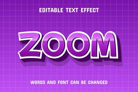 Zoom text - 3d text effect Stock Illustration