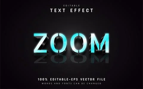 Zoom text effects Stock Illustration