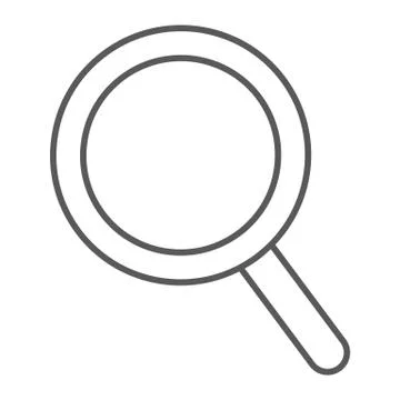 Zoom thin line icon, tools and design, magnifier Ilustração Stock