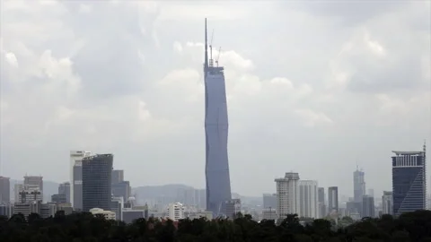 Zoom In Time Lapse Merdeka Tower Zoom In Stock Footage 171253772