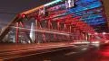 Zoom In Time lapse of Shanghai traffic at night, China. HD Footage