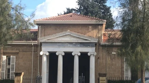 Zoom in Time Lapse Shot of Cyprus Museum in Nicosia Stock Footage 101436739