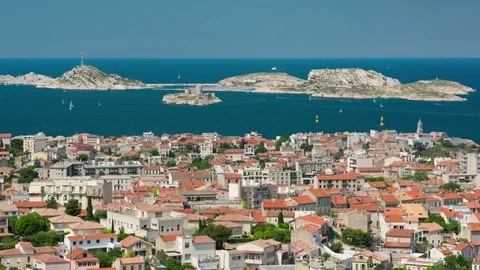 Zoom in timelapse of Marseille Stock Footage 74612310