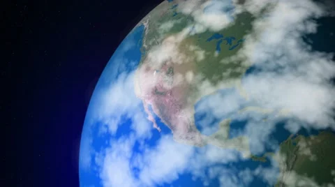 Zoom towards the Earth v2 Stockbeeldmateriaal 44450350