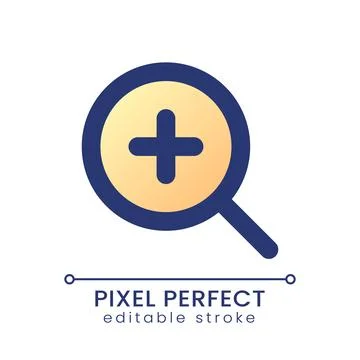 Zoom in transition pixel perfect gradient fill ui icon Stockillustratie