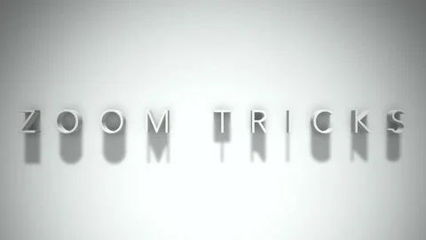 Zoom tricks 3D title animation with shadows on a white background Stock Footage 297570042