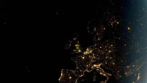 Zoom on the UK from space Stock Footage 341032353