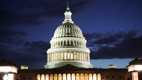 Zoom On The U S Capitol Building In Was Stock Video Pond5