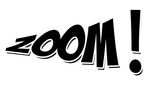 Zoom! Vector comic speech bubble effect. Stock Photos