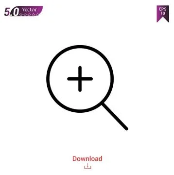 Zoom vector icon. Best modern, simple, isolated, flat icon for website design Stock Illustration