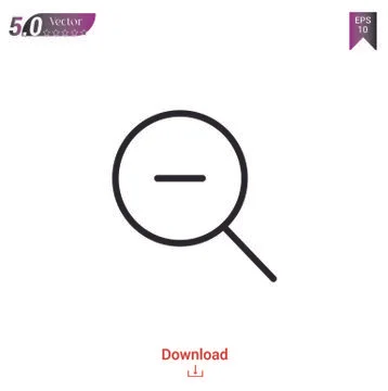 Zoom vector icon. Best modern, simple, isolated, flat icon for website design Stock Illustration