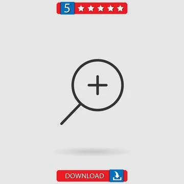 Zoom in vector icon Stock Illustration