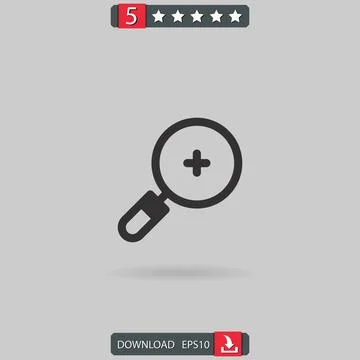 Zoom in vector icon Illustrazione stock