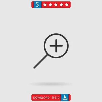 Zoom in vector icon Ilustração Stock