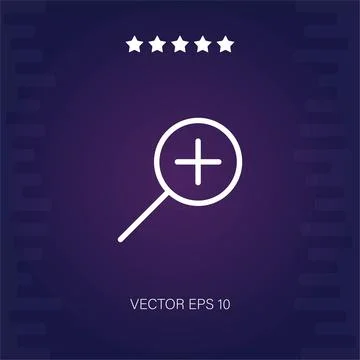 Zoom in vector icon Ilustração Stock