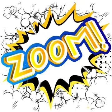 Zoom! - Vector illustrated comic book style expression. Stock Illustration