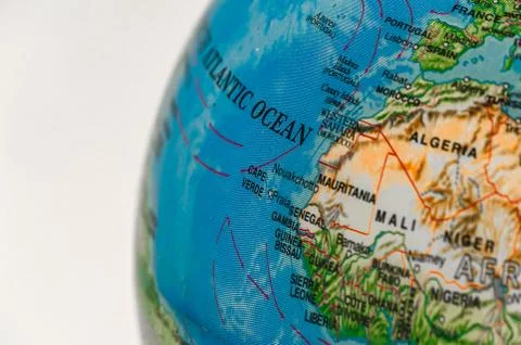 Zoom view of world map Stock Photos