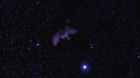 Zoom in on a whimsical nebula in outer space Stock Footage 121766983