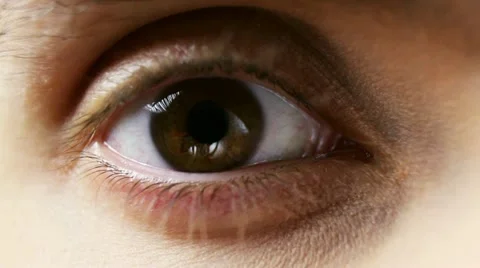 Zoom In To Wide Open Eye Stock Footage